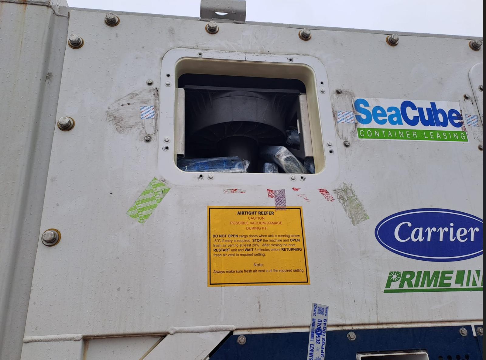 Aduanas incautan 56,88 kg de cocaína