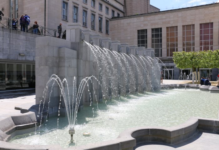 de grote fontein op de Kunstberg in Brussel