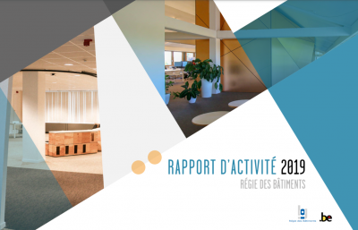 Cover rapport d’activité 2019 de la Régie des Bâtiments