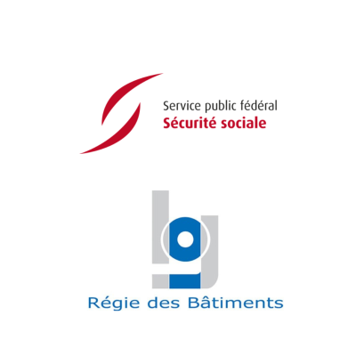 Logo SPF Sécurité Sociale - Logo régie des bâtiments 