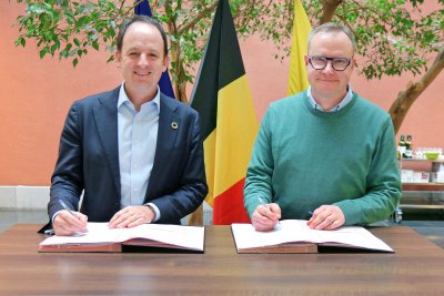 Jean Van Wetter, CEO d'Enabel, et Werner Annaert, Administrateur-général de OVAM