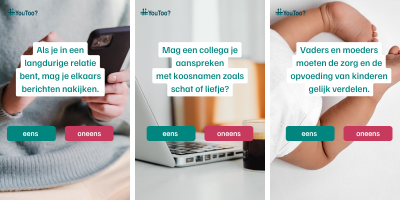 Voorbeelden stellingen enquête #YouToo?