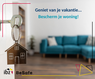 Een woning beveiligd vóór vertrek op vakantie.