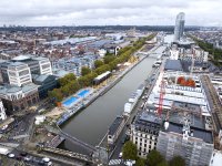 Luchtfoto vanaf Sainctelette